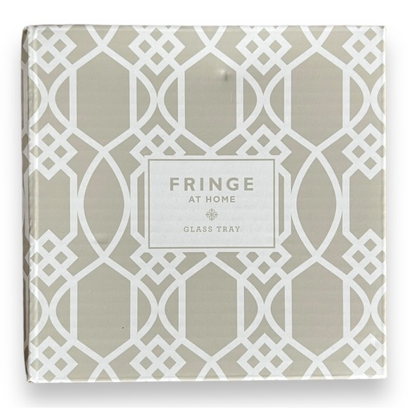 Fringe Studio “Hello Beautiful” Small Glass Trinket Dish Tray Blue & Gold Leaf - Picture 4 of 8